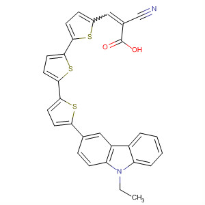 917561-50-3  2-Propenoic acid,2-cyano-3-[5''-(9-ethyl-9H-carbazol-3-yl)[2,2':5',2''-terthiophen]-5-yl]-