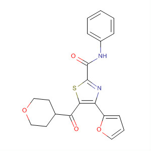 917566-81-5  2-Thiazolecarboxamide,4-(2-furanyl)-N-phenyl-5-[(tetrahydro-2H-pyran-4-yl)carbonyl]-