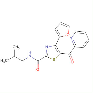 917566-83-7  2-Thiazolecarboxamide,4-(2-furanyl)-N-(2-methylpropyl)-5-(2-pyridinylcarbonyl)- 917566-83-7  2-Thiazolecarboxamide,4-(2-furanyl)-N-(2-methylpropyl)-5-(2-pyridinylcarbonyl)-