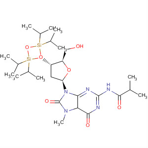 917567-90-9  Guanosine,2'-deoxy-7,8-dihydro-7-methyl-N-(2-methyl-1-oxopropyl)-8-oxo-3',5'-O-[1,1,3,3-tetrakis(1-methylethyl)-1,3-disiloxanediyl]-
