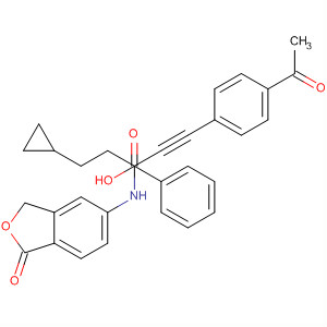 917574-74-4  Cyclopropanepropanamide,a-[2-(4-acetylphenyl)ethynyl]-N-(1,3-dihydro-1-oxo-5-isobenzofuranyl)-a-hydroxy-1-phenyl-