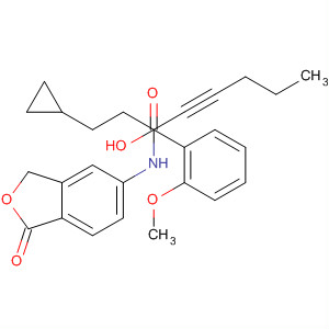 917577-20-9  Cyclopropanepropanamide,N-(1,3-dihydro-1-oxo-5-isobenzofuranyl)-a-hydroxy-1-(2-methoxyphenyl)-a-1-pentyn-1-yl-