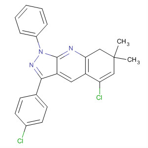 917593-94-3  1H-Pyrazolo[3,4-b]quinoline,5-chloro-3-(4-chlorophenyl)-7,8-dihydro-7,7-dimethyl-1-phenyl-