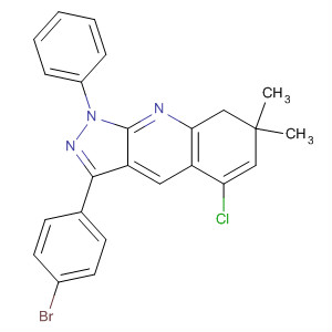 917593-95-4  1H-Pyrazolo[3,4-b]quinoline,3-(4-bromophenyl)-5-chloro-7,8-dihydro-7,7-dimethyl-1-phenyl-