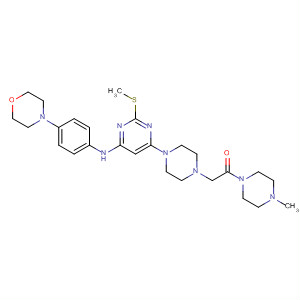 917594-65-1  Ethanone,1-(4-methyl-1-piperazinyl)-2-[4-[2-(methylthio)-6-[[4-(4-morpholinyl)phenyl]amino]-4-pyrimidinyl]-1-piperazinyl]-