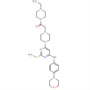 917594-66-2  Ethanone,1-(4-ethyl-1-piperazinyl)-2-[4-[2-(methylthio)-6-[[4-(4-morpholinyl)phenyl]amino]-4-pyrimidinyl]-1-piperazinyl]-
