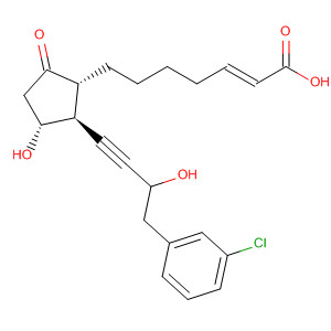 917599-97-4  2-Heptenoic acid,7-[(1R,2S,3R)-2-[4-(3-chlorophenyl)-3-hydroxy-1-butyn-1-yl]-3-hydroxy-5-oxocyclopentyl]-, (2E)-