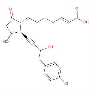 917600-05-6  2-Heptenoic acid,7-[(1R,2S,3R)-2-[4-(4-chlorophenyl)-3-hydroxy-1-butyn-1-yl]-3-hydroxy-5-oxocyclopentyl]-, (2E)-