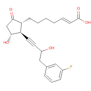 917600-08-9  2-Heptenoic acid,7-[(1R,2S,3R)-2-[4-(3-fluorophenyl)-3-hydroxy-1-butyn-1-yl]-3-hydroxy-5-oxocyclopentyl]-, (2E)-