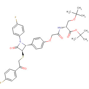 917601-05-9  D-Serine,O-(1,1-dimethylethyl)-N-[2-[4-[(2R,3R)-1-(4-fluorophenyl)-3-[[2-(4-fluorophenyl)-2-oxoethyl]thio]-4-oxo-2-azetidinyl]phenoxy]acetyl]-,1,1-dimethylethyl ester