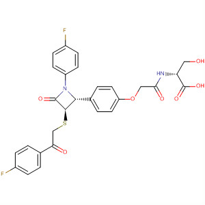 917601-06-0  D-Serine,N-[2-[4-[(2R,3R)-1-(4-fluorophenyl)-3-[[2-(4-fluorophenyl)-2-oxoethyl]thio]-4-oxo-2-azetidinyl]phenoxy]acetyl]-