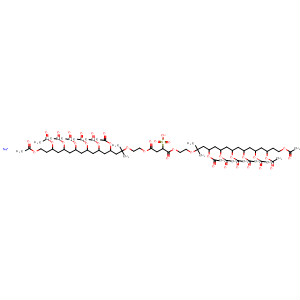 917618-32-7  Butanedioic acid, 2-sulfo-,1,4-bis[2-[[3,5,7,9,11,13,15-heptakis(acetyloxy)-1,1-dimethylpentadecyl]oxy]ethyl] ester, sodium salt (1:1)