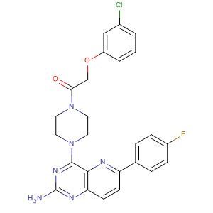 917758-20-4  Ethanone,1-[4-[2-amino-6-(4-fluorophenyl)pyrido[3,2-d]pyrimidin-4-yl]-1-piperazinyl]-2-(3-chlorophenoxy)-