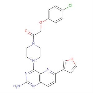 917758-30-6  Ethanone,1-[4-[2-amino-6-(3-furanyl)pyrido[3,2-d]pyrimidin-4-yl]-1-piperazinyl]-2-(4-chlorophenoxy)-