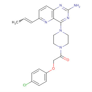 917758-37-3  Ethanone,1-[4-[2-amino-6-(1-propen-1-yl)pyrido[3,2-d]pyrimidin-4-yl]-1-piperazinyl]-2-(4-chlorophenoxy)-