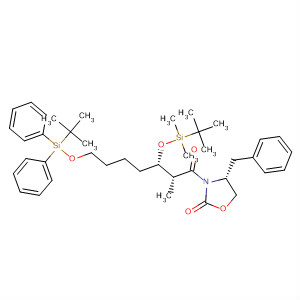 917767-28-3  2-Oxazolidinone,3-[(2R,3S)-3-[[(1,1-dimethylethyl)dimethylsilyl]oxy]-7-[[(1,1-dimethylethyl)diphenylsilyl]oxy]-2-methyl-1-oxoheptyl]-4-(phenylmethyl)-, (4R)-