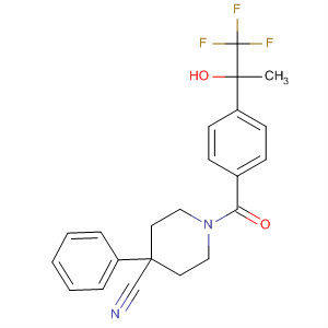 917769-98-3  4-Piperidinecarbonitrile,4-phenyl-1-[4-(2,2,2-trifluoro-1-hydroxy-1-methylethyl)benzoyl]-