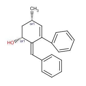 917774-28-8  3-Cyclohexen-1-ol, 5-methyl-3-phenyl-2-(phenylmethylene)-,(1R,2E,5S)-rel-