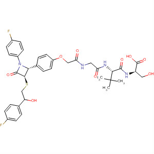 917783-08-5  D-Serine,N-[2-[4-[(2R,3R)-1-(4-fluorophenyl)-3-[[2-(4-fluorophenyl)-2-hydroxyethyl]thio]-4-oxo-2-azetidinyl]phenoxy]acetyl]glycyl-3-methyl-D-valyl-