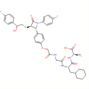 917783-16-5  D-Alanine,N-[2-[4-[(2R,3R)-1-(4-fluorophenyl)-3-[[2-(4-fluorophenyl)-2-hydroxyethyl]thio]-4-oxo-2-azetidinyl]phenoxy]acetyl]glycyl-3-cyclohexyl-D-alanyl-