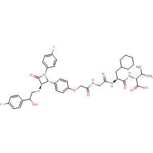 917783-28-9  D-Valine,N-[2-[4-[(2R,3R)-1-(4-fluorophenyl)-3-[[2-(4-fluorophenyl)-2-hydroxyethyl]thio]-4-oxo-2-azetidinyl]phenoxy]acetyl]glycyl-3-cyclohexyl-D-alanyl-