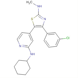917809-09-7  2-Pyridinamine,4-[4-(3-chlorophenyl)-2-(methylamino)-5-thiazolyl]-N-cyclohexyl-