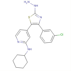 917809-10-0  2-Pyridinamine,4-[4-(3-chlorophenyl)-2-hydrazinyl-5-thiazolyl]-N-cyclohexyl-