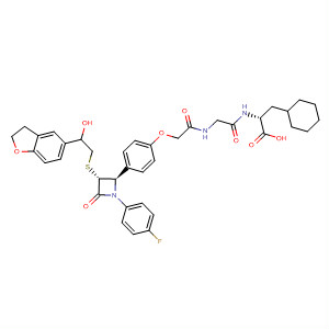 917814-85-8  D-Alanine,N-[2-[4-[(2R,3R)-3-[[2-(2,3-dihydro-5-benzofuranyl)-2-hydroxyethyl]thio]-1-(4-fluorophenyl)-4-oxo-2-azetidinyl]phenoxy]acetyl]glycyl-3-cyclohexyl-