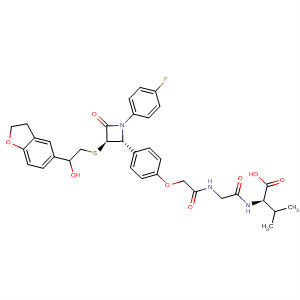 917814-97-2  D-Valine,N-[2-[4-[(2R,3R)-3-[[2-(2,3-dihydro-5-benzofuranyl)-2-hydroxyethyl]thio]-1-(4-fluorophenyl)-4-oxo-2-azetidinyl]phenoxy]acetyl]glycyl-