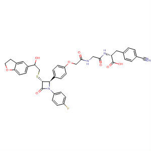917814-99-4  D-Phenylalanine,N-[2-[4-[(2R,3R)-3-[[2-(2,3-dihydro-5-benzofuranyl)-2-hydroxyethyl]thio]-1-(4-fluorophenyl)-4-oxo-2-azetidinyl]phenoxy]acetyl]glycyl-4-cyano-