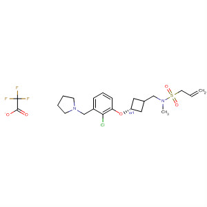 917817-84-6  2-Propene-1-sulfonamide,N-[[trans-3-[2-chloro-3-(1-pyrrolidinylmethyl)phenoxy]cyclobutyl]methyl]-N-methyl-, 2,2,2-trifluoroacetate (1:1)