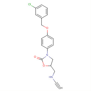 917873-12-2  2-Oxazolidinone,3-[4-[(3-chlorophenyl)methoxy]phenyl]-5-[(ethynylamino)methyl]-