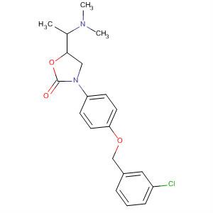 917873-13-3  2-Oxazolidinone,3-[4-[(3-chlorophenyl)methoxy]phenyl]-5-[1-(dimethylamino)ethyl]-