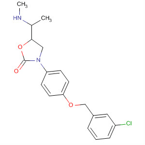 917873-15-5  2-Oxazolidinone,3-[4-[(3-chlorophenyl)methoxy]phenyl]-5-[1-(methylamino)ethyl]-