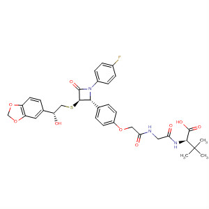 917887-15-1  D-Valine,N-[2-[4-[(2R,3R)-3-[[(2R)-2-(1,3-benzodioxol-5-yl)-2-hydroxyethyl]thio]-1-(4-fluorophenyl)-4-oxo-2-azetidinyl]phenoxy]acetyl]glycyl-3-methyl-