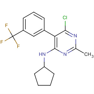 917895-94-4  4-Pyrimidinamine,6-chloro-N-cyclopentyl-2-methyl-5-[3-(trifluoromethyl)phenyl]-