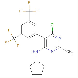 917895-95-5  4-Pyrimidinamine,5-[3,5-bis(trifluoromethyl)phenyl]-6-chloro-N-cyclopentyl-2-methyl-