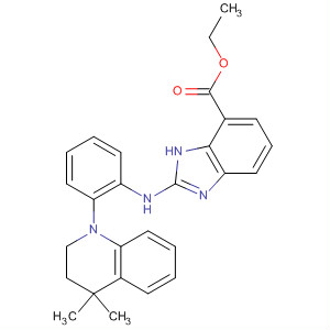 917898-46-5  1H-Benzimidazole-7-carboxylic acid,2-[[2-(3,4-dihydro-4,4-dimethyl-1(2H)-quinolinyl)phenyl]amino]-, ethylester