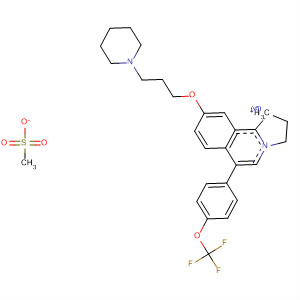 917903-37-8  1H-Pyrrolo[2,1-a]isoquinolinium,2,3-dihydro-9-[3-(1-piperidinyl)propoxy]-6-[4-(trifluoromethoxy)phenyl]-,methanesulfonate (1:1)