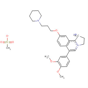 917903-40-3  1H-Pyrrolo[2,1-a]isoquinolinium,6-(3,4-dimethoxyphenyl)-2,3-dihydro-9-[3-(1-piperidinyl)propoxy]-,methanesulfonate (1:1)