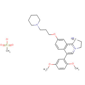 917903-46-9  1H-Pyrrolo[2,1-a]isoquinolinium,6-(2,5-dimethoxyphenyl)-2,3-dihydro-9-[3-(1-piperidinyl)propoxy]-,methanesulfonate (1:1)