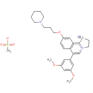917903-49-2  1H-Pyrrolo[2,1-a]isoquinolinium,6-(3,5-dimethoxyphenyl)-2,3-dihydro-9-[3-(1-piperidinyl)propoxy]-,methanesulfonate (1:1)