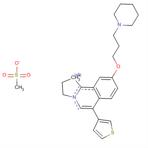 917903-58-3  1H-Pyrrolo[2,1-a]isoquinolinium,2,3-dihydro-9-[3-(1-piperidinyl)propoxy]-6-(3-thienyl)-, methanesulfonate(1:1)