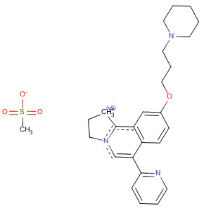 917903-61-8  1H-Pyrrolo[2,1-a]isoquinolinium,2,3-dihydro-9-[3-(1-piperidinyl)propoxy]-6-(2-pyridinyl)-,methanesulfonate (1:1)