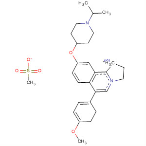 917903-77-6  1H-Pyrrolo[2,1-a]isoquinolinium,2,3-dihydro-6-(4-methoxyphenyl)-9-[[1-(1-methylethyl)-4-piperidinyl]oxy]-, methanesulfonate (1:1)