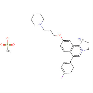 917903-98-1  1H-Pyrrolo[2,1-a]isoquinolinium,2,3-dihydro-6-(4-iodophenyl)-9-[3-(1-piperidinyl)propoxy]-,methanesulfonate (1:1)