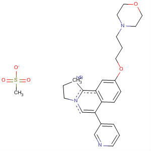 917904-81-5  1H-Pyrrolo[2,1-a]isoquinolinium,2,3-dihydro-9-[3-(4-morpholinyl)propoxy]-6-(3-pyridinyl)-,methanesulfonate (1:1)