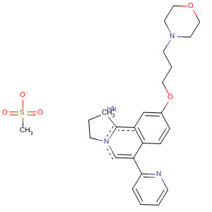 917904-84-8  1H-Pyrrolo[2,1-a]isoquinolinium,2,3-dihydro-9-[3-(4-morpholinyl)propoxy]-6-(2-pyridinyl)-,methanesulfonate (1:1)