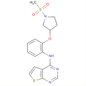 917908-59-9  Thieno[2,3-d]pyrimidin-4-amine,N-[2-[[1-(methylsulfonyl)-3-pyrrolidinyl]oxy]phenyl]-