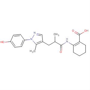 917910-30-6  1-Cyclohexene-1-carboxylic acid,2-[[3-[1-(4-hydroxyphenyl)-5-methyl-1H-pyrazol-4-yl]-2-methyl-1-oxopropyl]amino]-